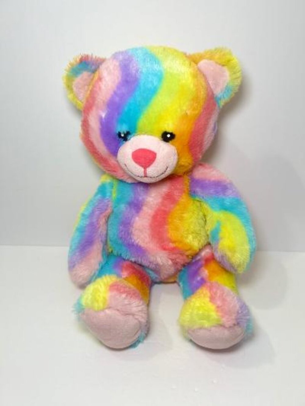 Build A Bear Rainbow Plush Toy Stuffed Animal Tie Dye Teddy Bear Pride